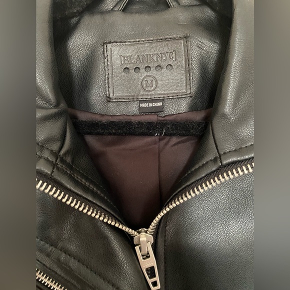 Blank NYC Vegan Leather Biker Jacket in Black - Picture 7 of 7